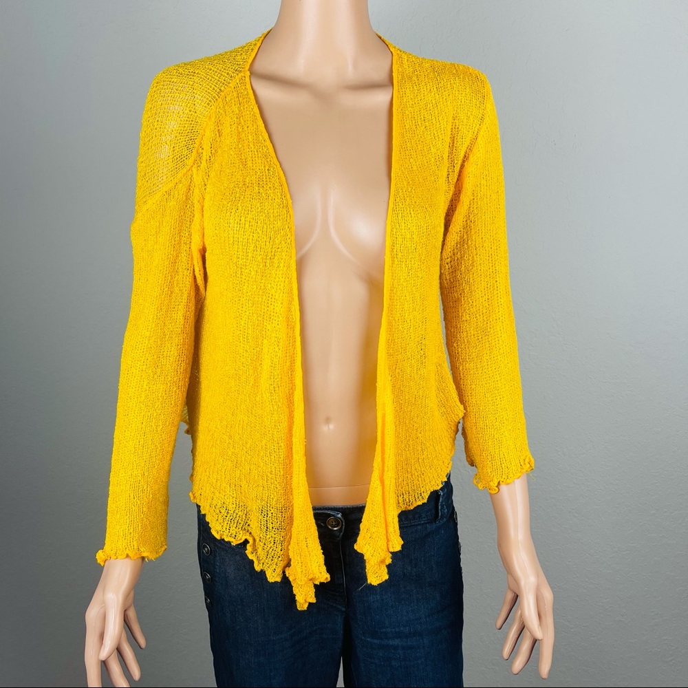 Coconut Moon Women’s Open Front Cardigan Yellow OS